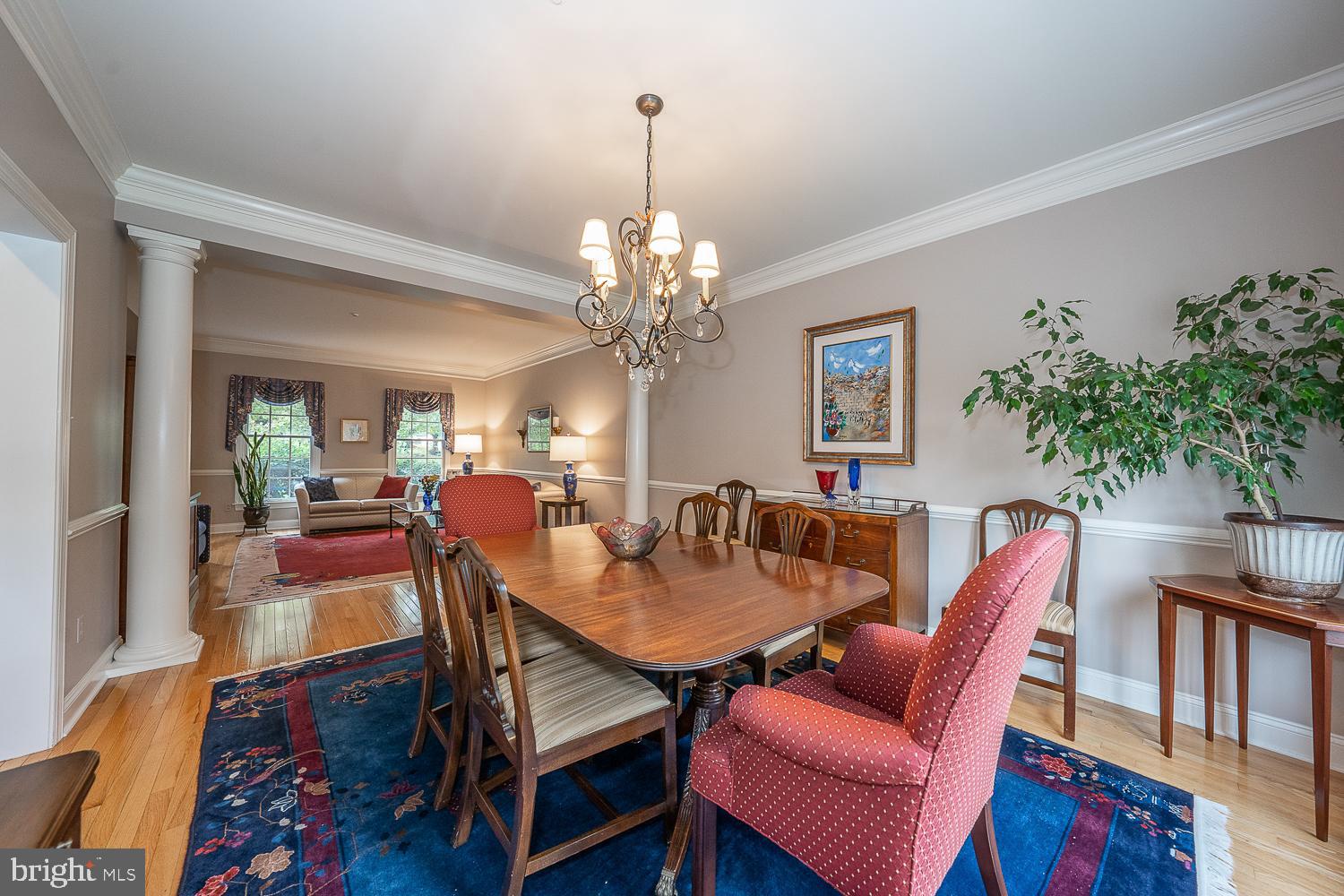 3 Old Forest Road Newtown Square, PA 19073 - Photo 9 of 37 Chair rail & mouldings in formal dining room