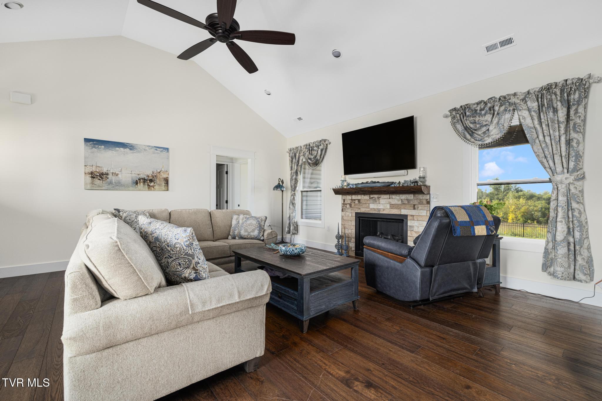 246 Ruby Rose Ridge Jonesborough, TN 37659 - Photo 7 of 41 Living room with fireplace