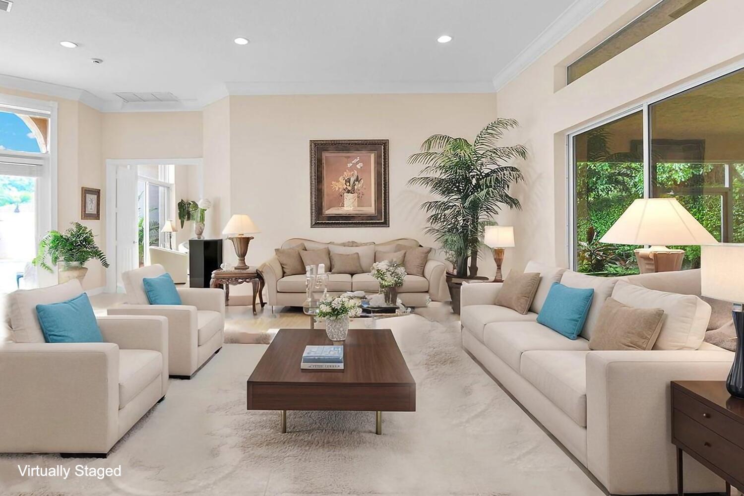 10721 St Andrews Road Boynton Beach, FL 33436 - Photo 13 of 27 a living room with furniture and a large window