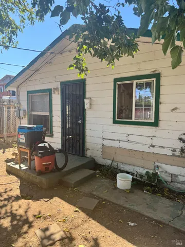 a bathroom with sink and mirror