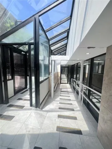 a view of a entryway front of a building