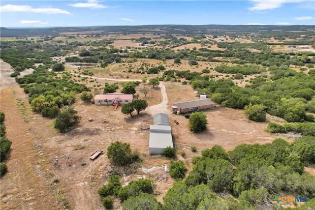 an aerial view of multiple house