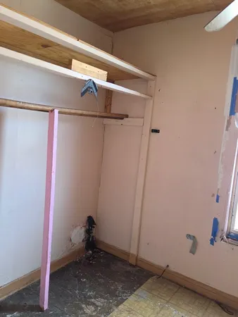 a view of a room with an empty space
