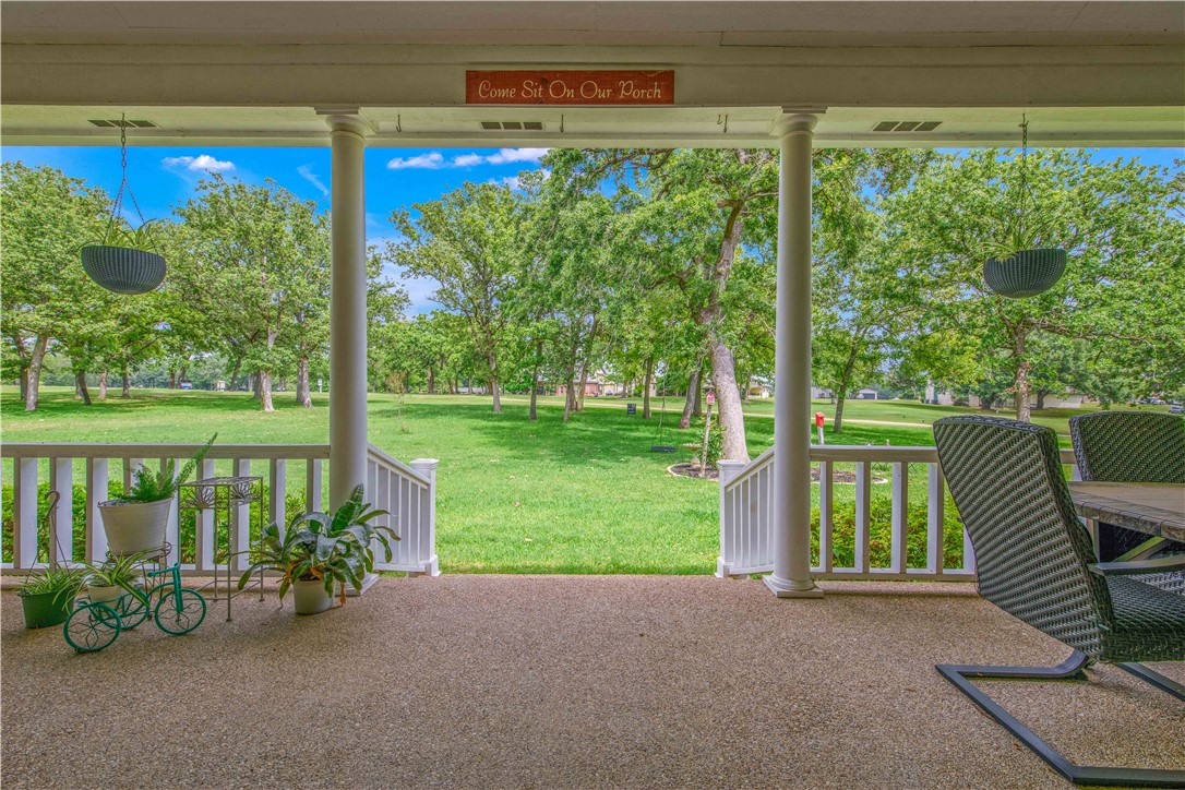 7 Hickory Ridge Lane Hilltop Lakes, TX 77871 - Photo 30 of 37 a view of a porch with furniture and garden
