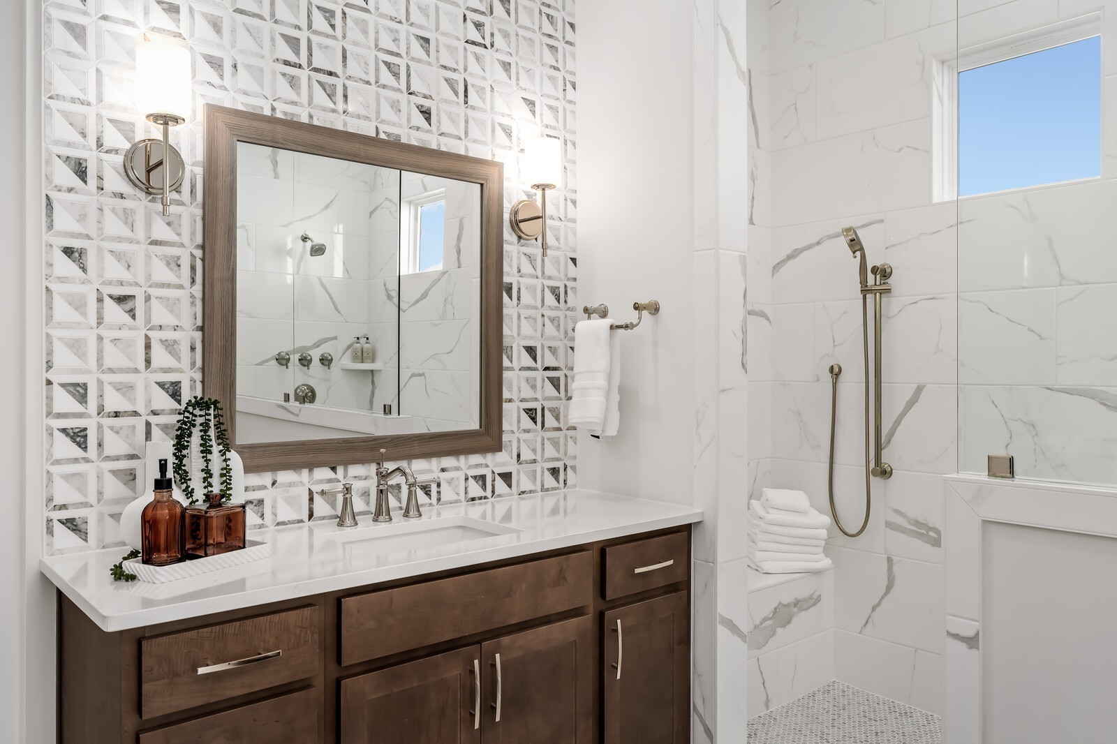 7280 Ruzek Court Fairview, TN 37062 - Photo 51 of 90 a bathroom with a sink vanity and a mirror