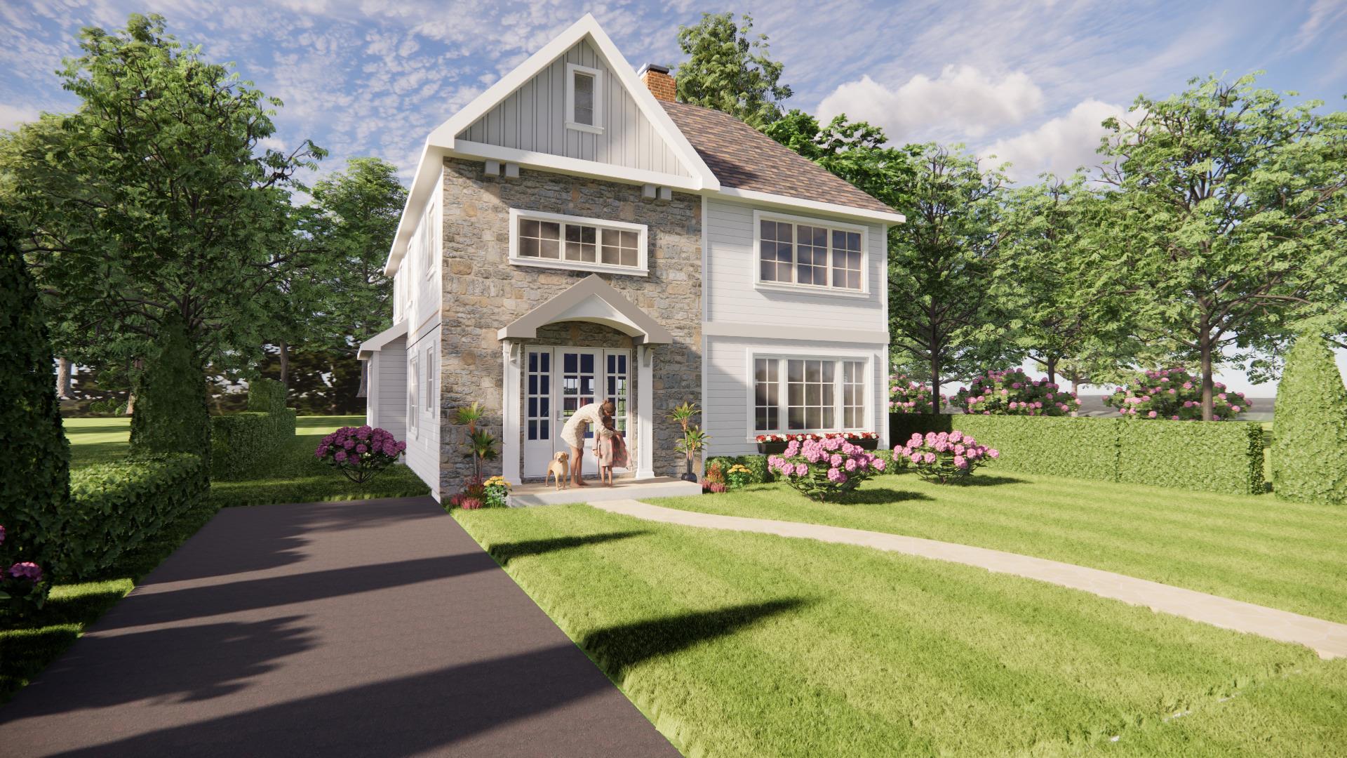 10 Joyce Road Eastchester, NY 10709 - Photo 1 of 2 a front view of a house with swing and a garden