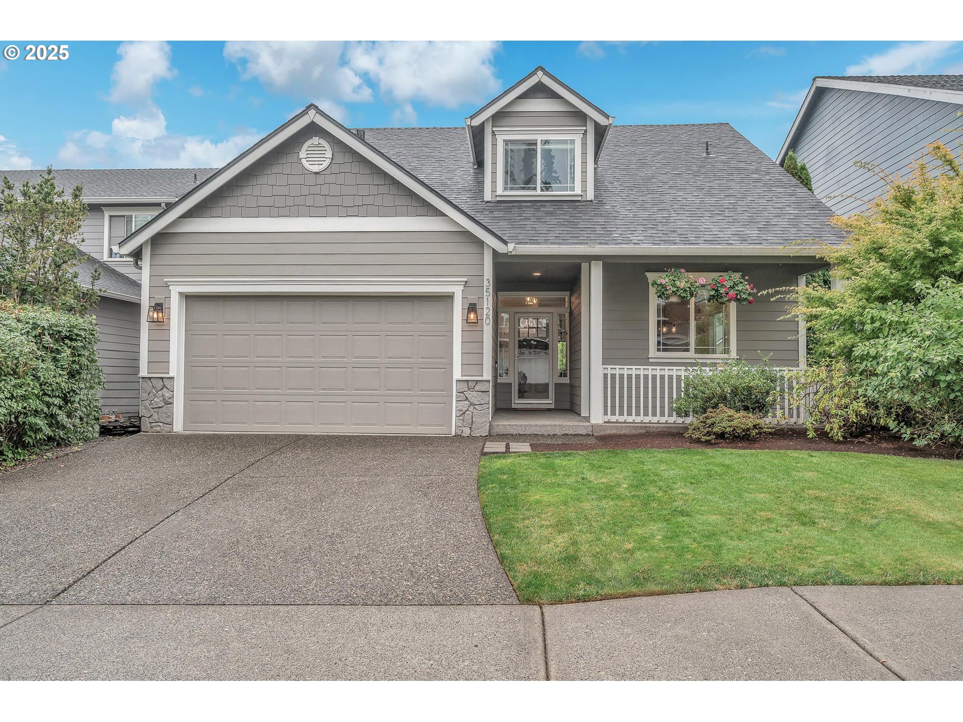35120 Burt Road St. Helens, OR 97051 - Photo 1 of 27 a front view of a house with a yard and garage