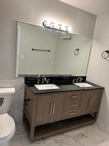 a bathroom with a sink and a toilet