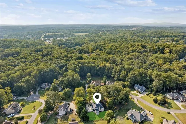 an aerial view of multiple house