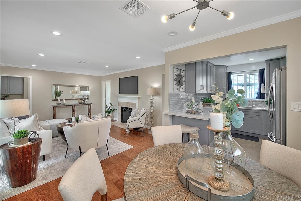 2509 Pine Valley Drive Alhambra, CA 91803 - Photo 14 of 63 a living room with fireplace furniture and a wooden floor