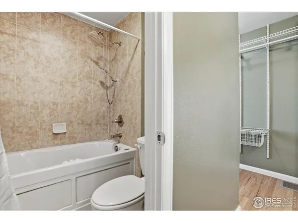 a bathroom with a toilet and a bathtub