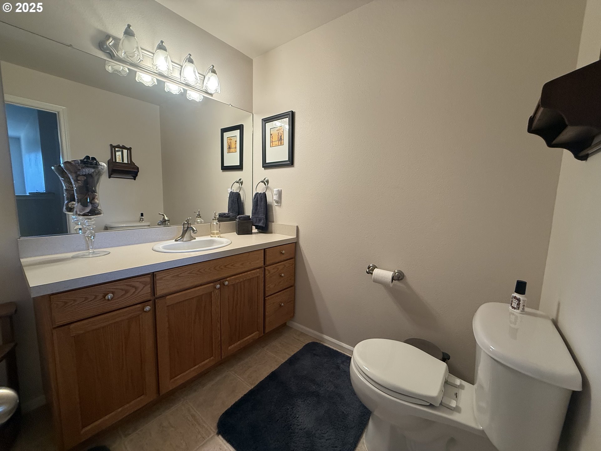 4447 Melrose Road Roseburg, OR 97471 - Photo 19 of 44 a bathroom with a toilet sink and mirror