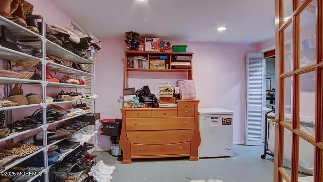 a room with storage and utility