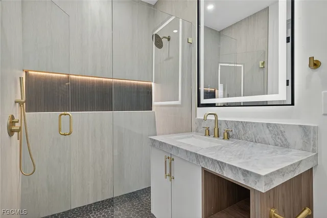 a view of hallway with a small cabin