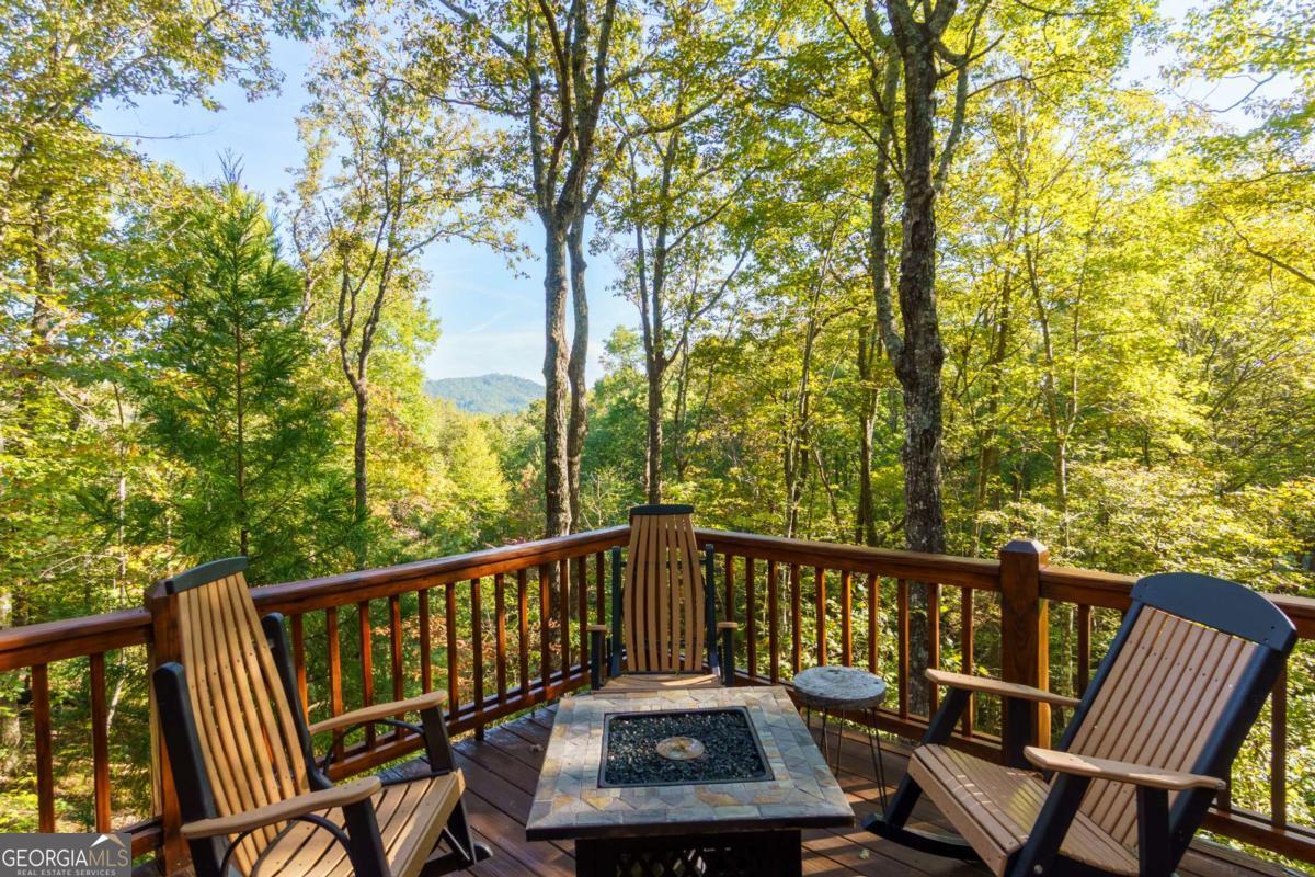 24 Casey Court Blue Ridge, GA 30513 - Photo 29 of 54 a view of a chair and table on the deck