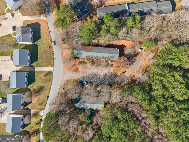 an aerial view of multiple house