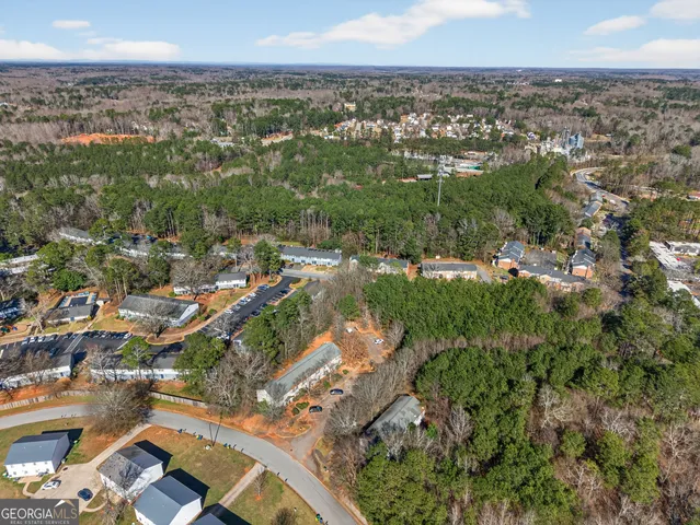an aerial view of multiple house