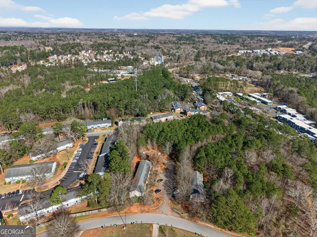 an aerial view of multiple house