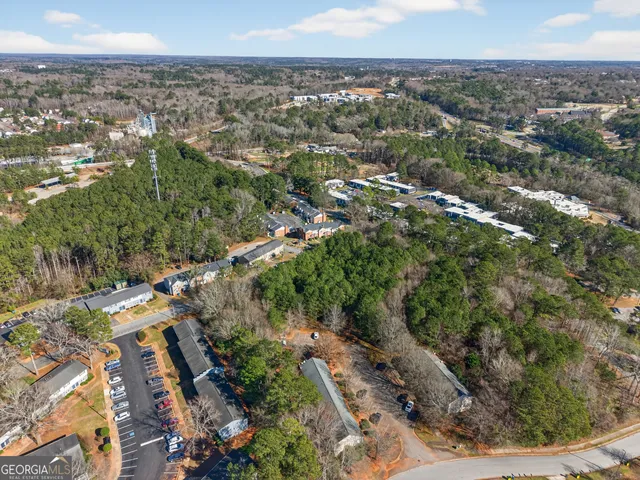 an aerial view of multiple house