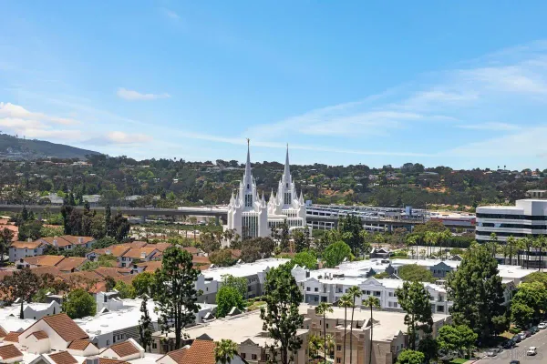 a view of lake and city