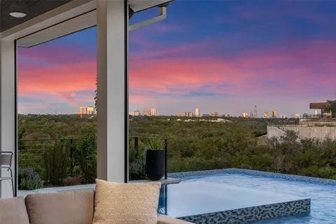a view of a outdoor space with mountain view