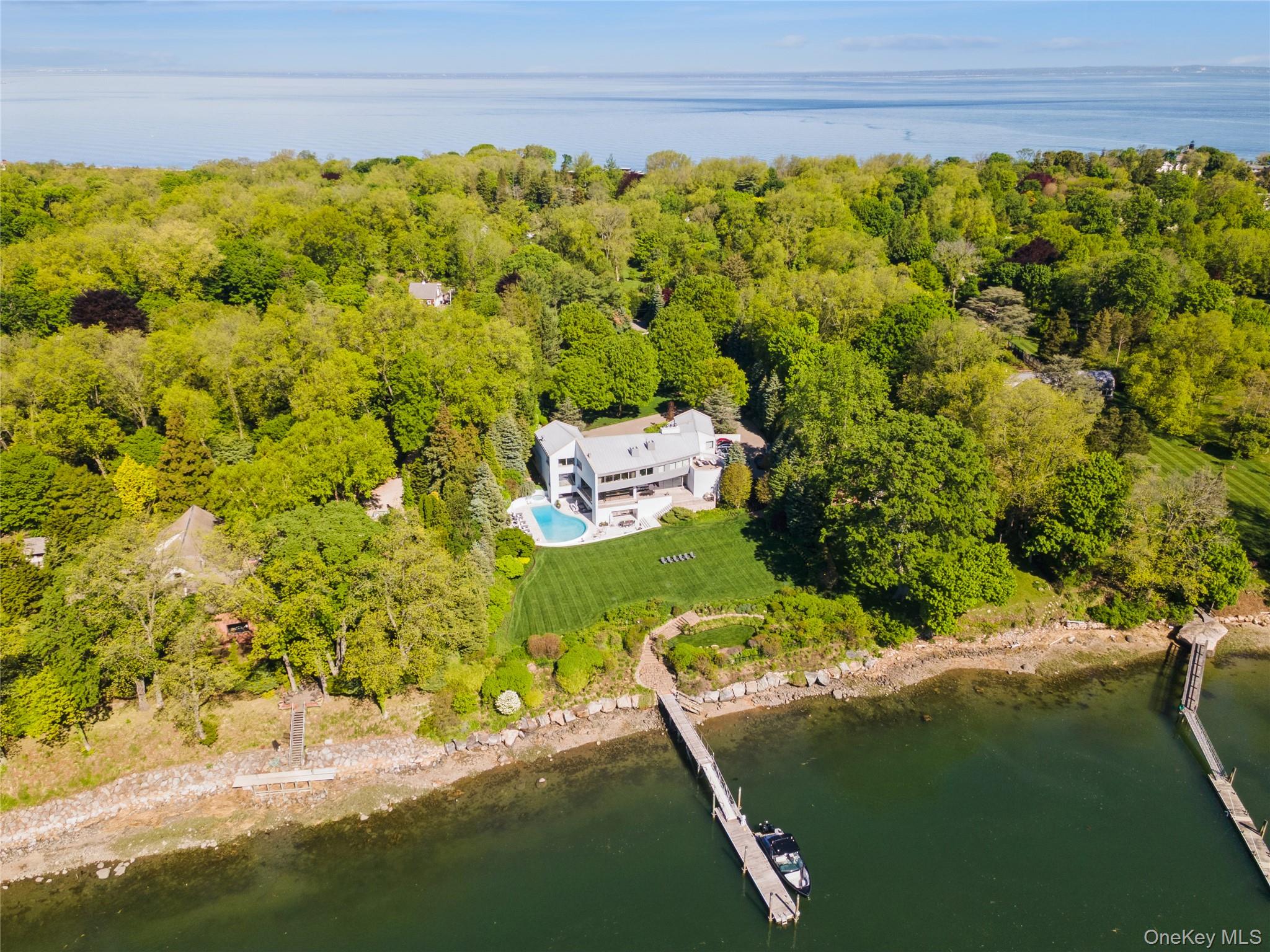 183 Old Field Road Old Field, NY 11733 - Photo 1 of 50 Aerial View of Home & Private Deep Water Dock
