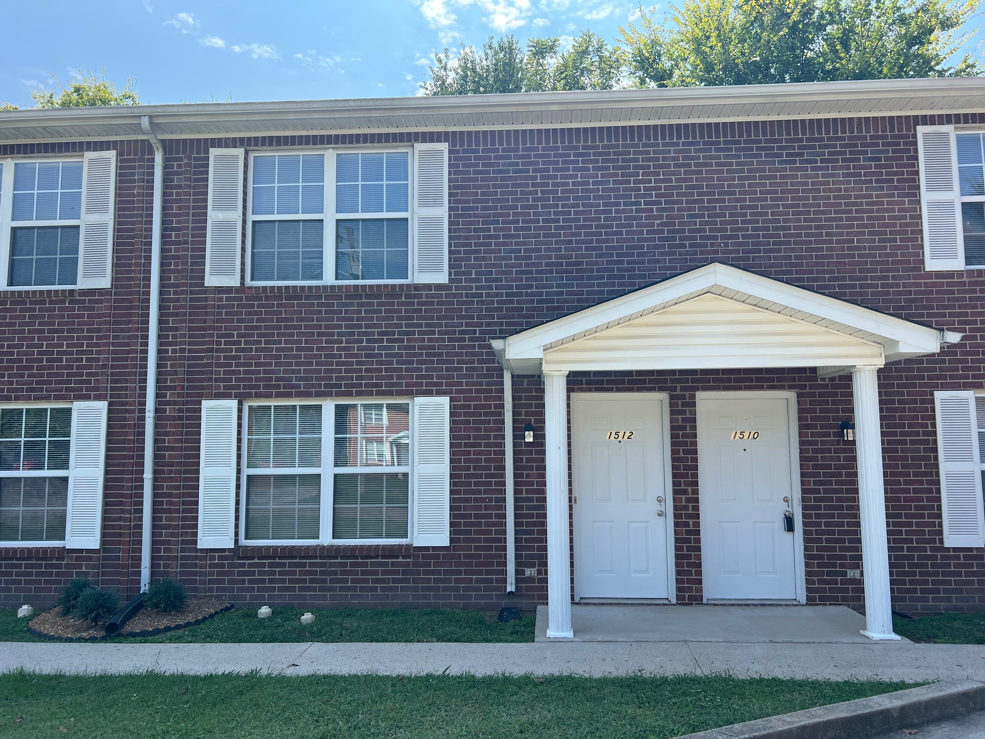a front view of a house