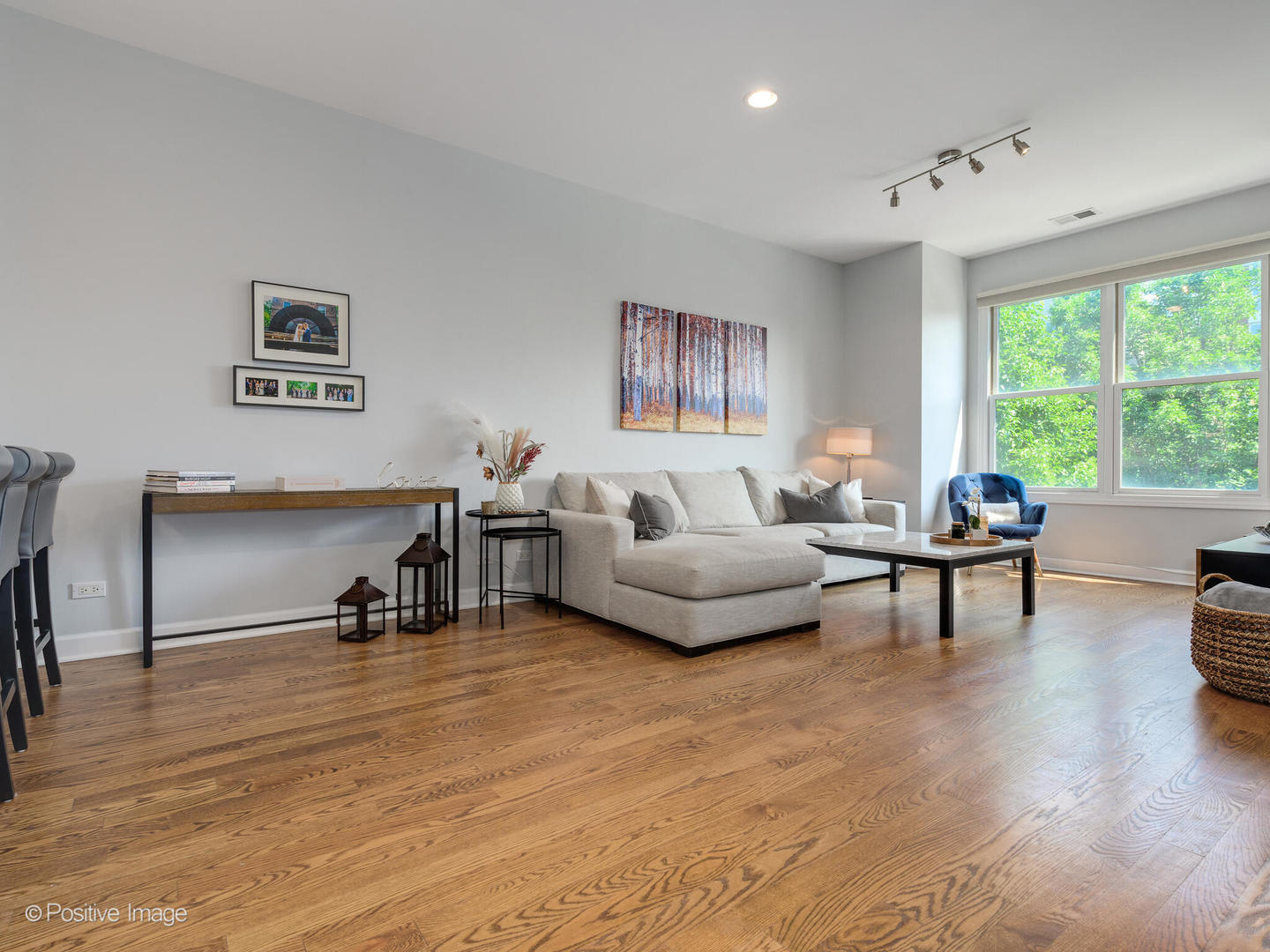 2128 West Rice Street, Unit 3 Chicago, IL 60622 - Photo 4 of 23 a living room with furniture and a large window