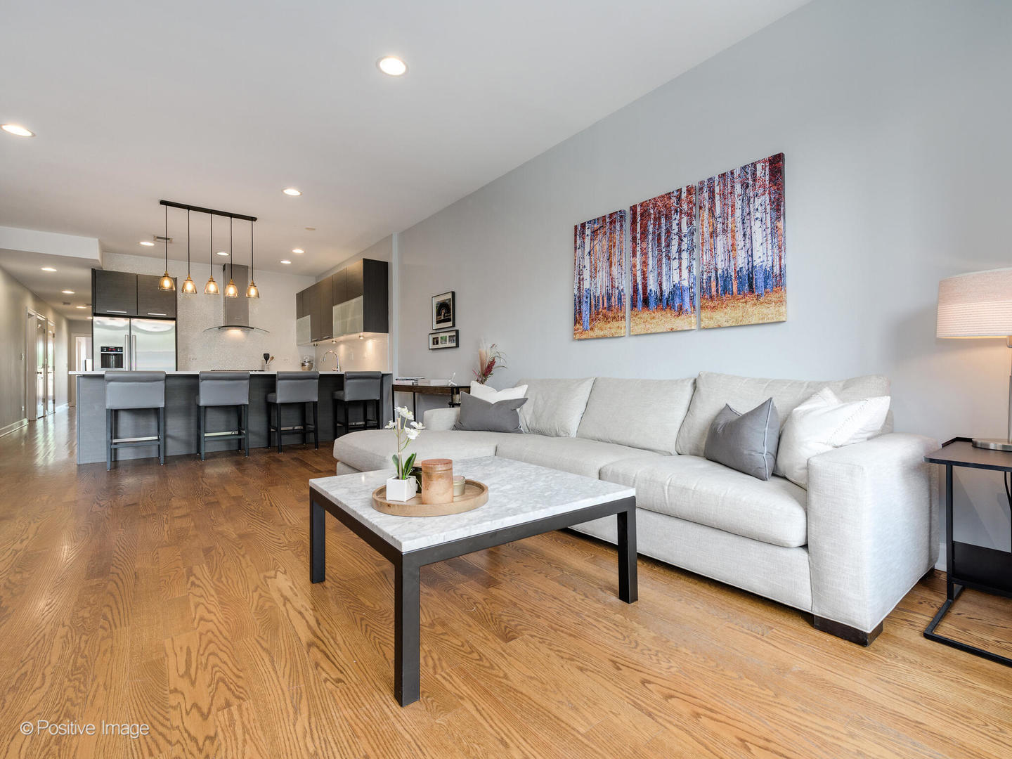 2128 West Rice Street, Unit 3 Chicago, IL 60622 - Photo 6 of 23 a living room with furniture and a table