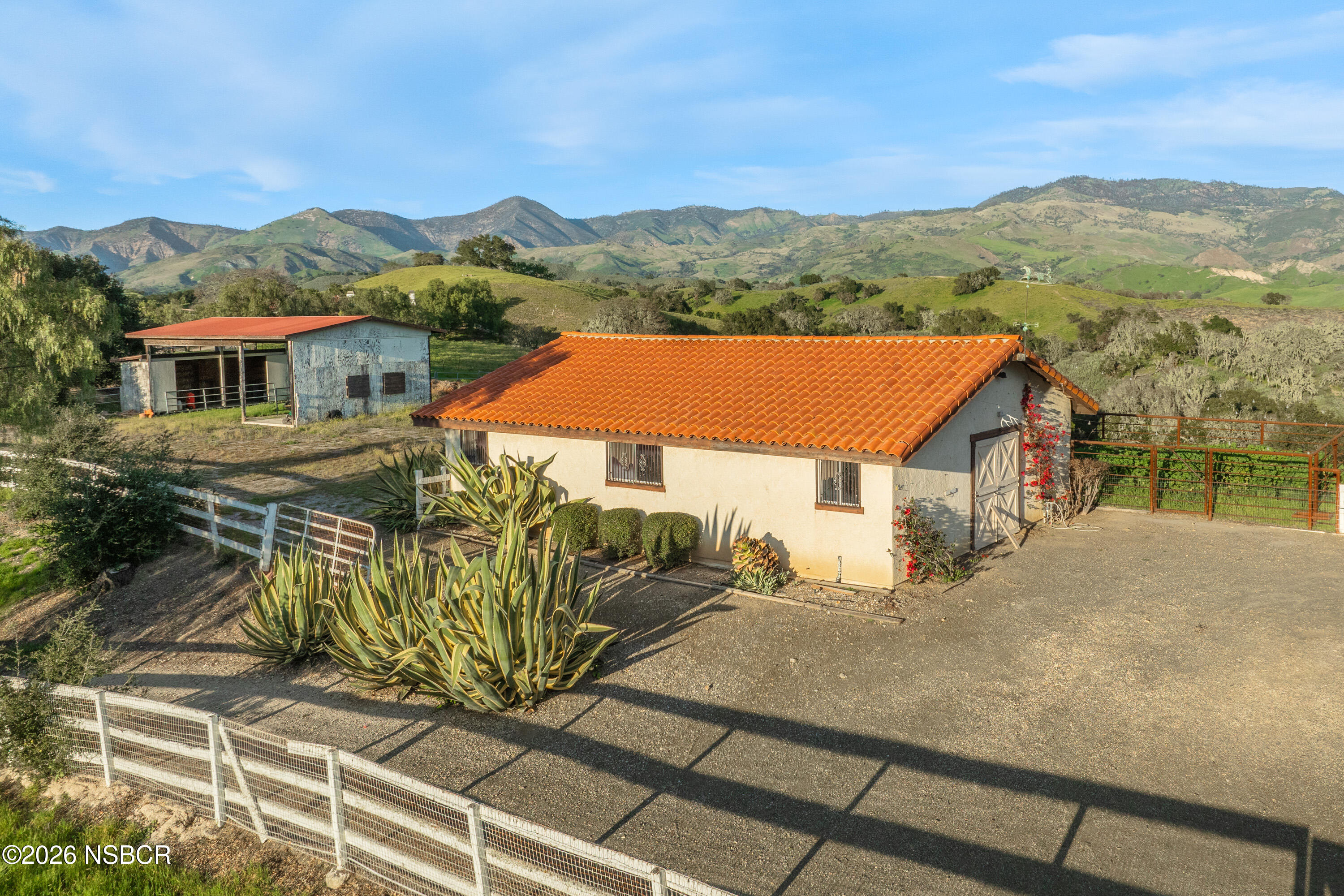 3776 Live Oak Road Santa Ynez, CA 93460 - Photo 30 of 46 an aerial view of a house with a mountain