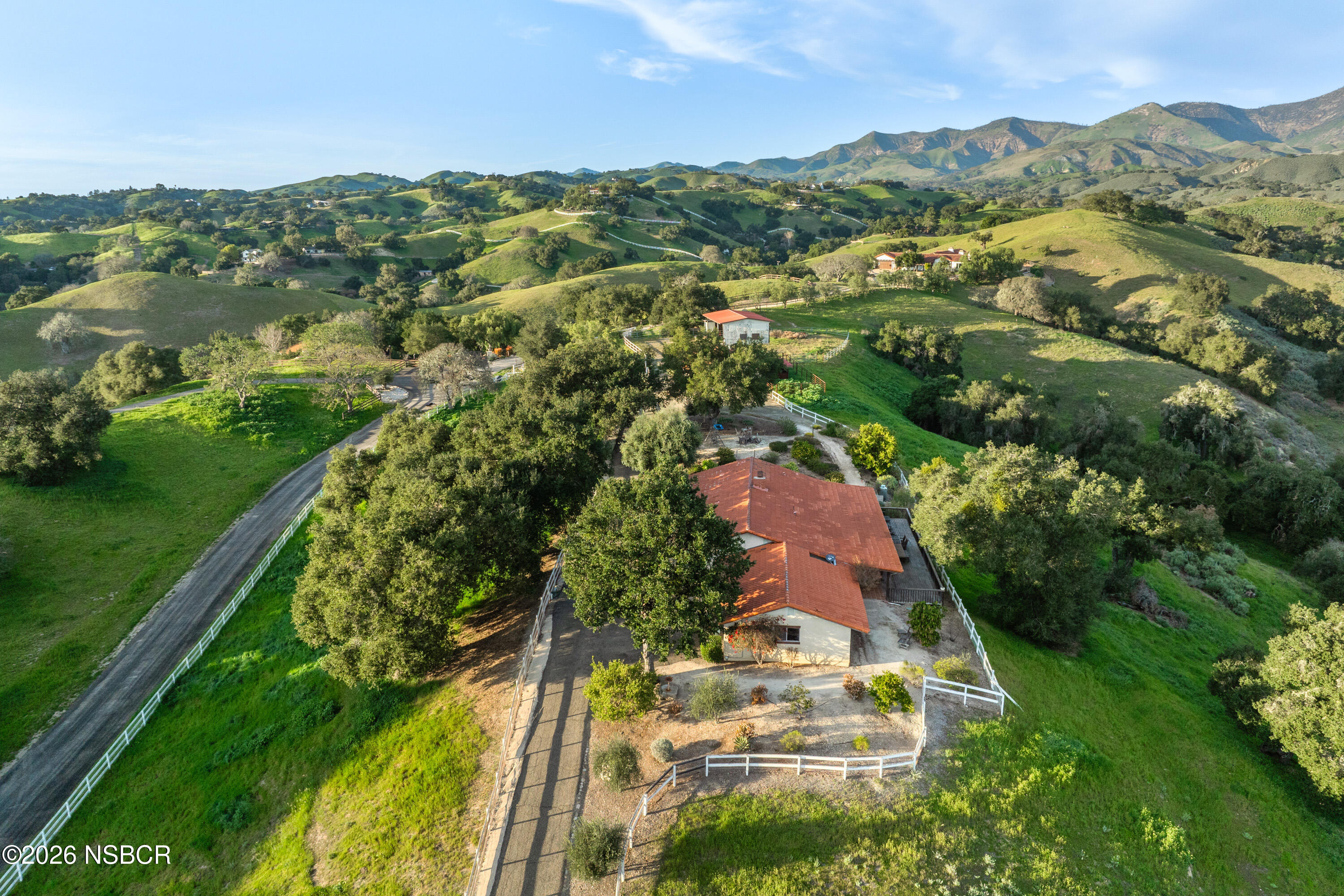 3776 Live Oak Road Santa Ynez, CA 93460 - Photo 3 of 46 an aerial view of residential houses with outdoor space and trees