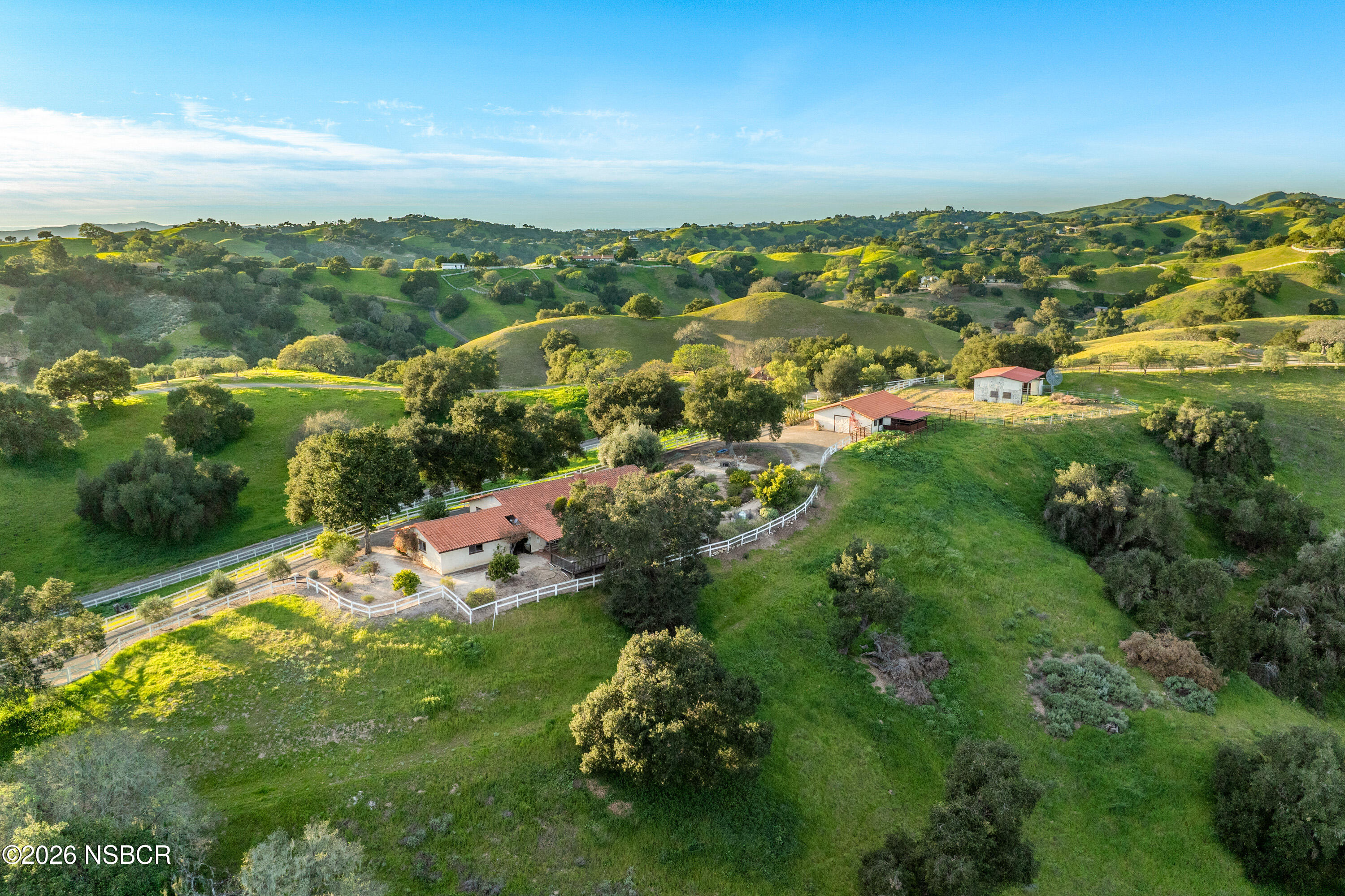 3776 Live Oak Road Santa Ynez, CA 93460 - Photo 44 of 46 an aerial view of residential houses with outdoor space and trees