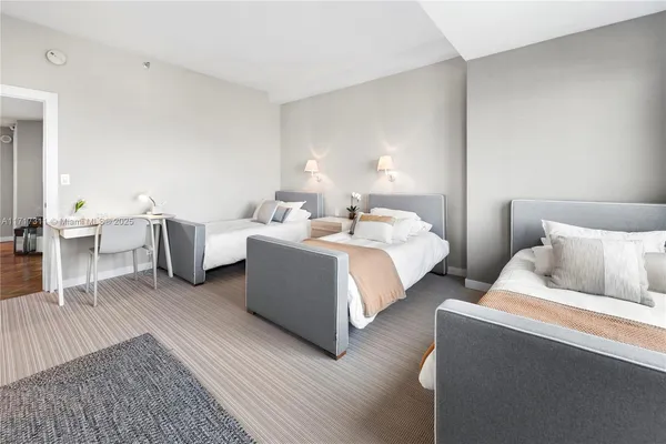 a view of a city with tall buildings