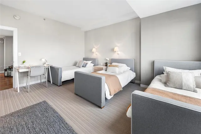 a view of a city with tall buildings