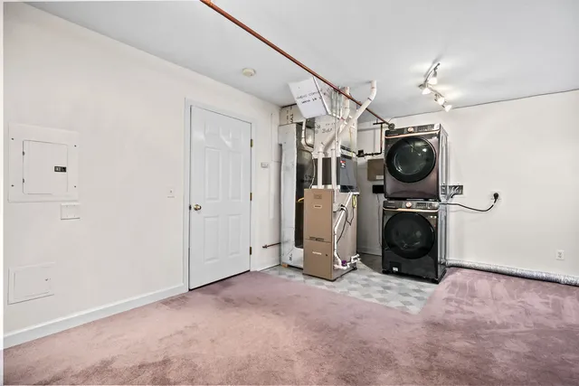 a view of a room with rack on the wall