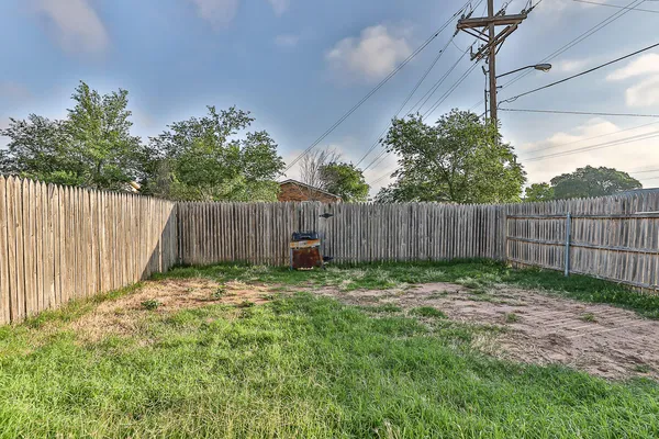 a backyard of a house