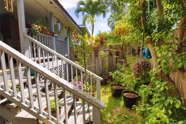 a view of balcony with staircase