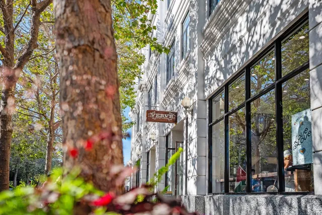 a front view of a building