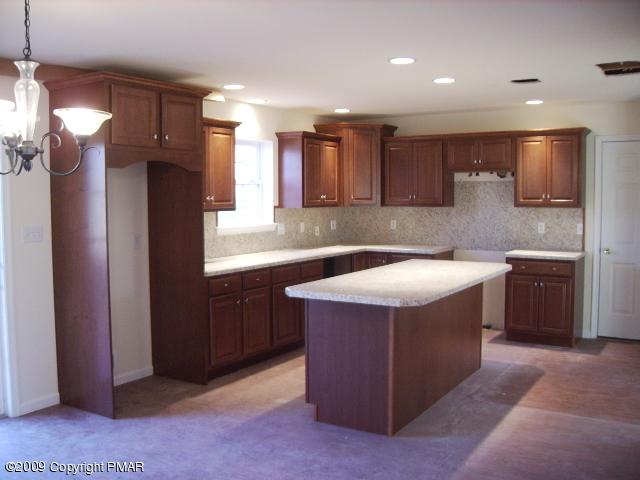 1209 Reynolds Road Albrightsville, PA 18210 - Photo 10 of 20 Cherry Wood Kitchen With Island