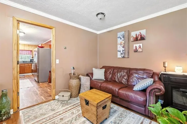 a living room with furniture and a couch