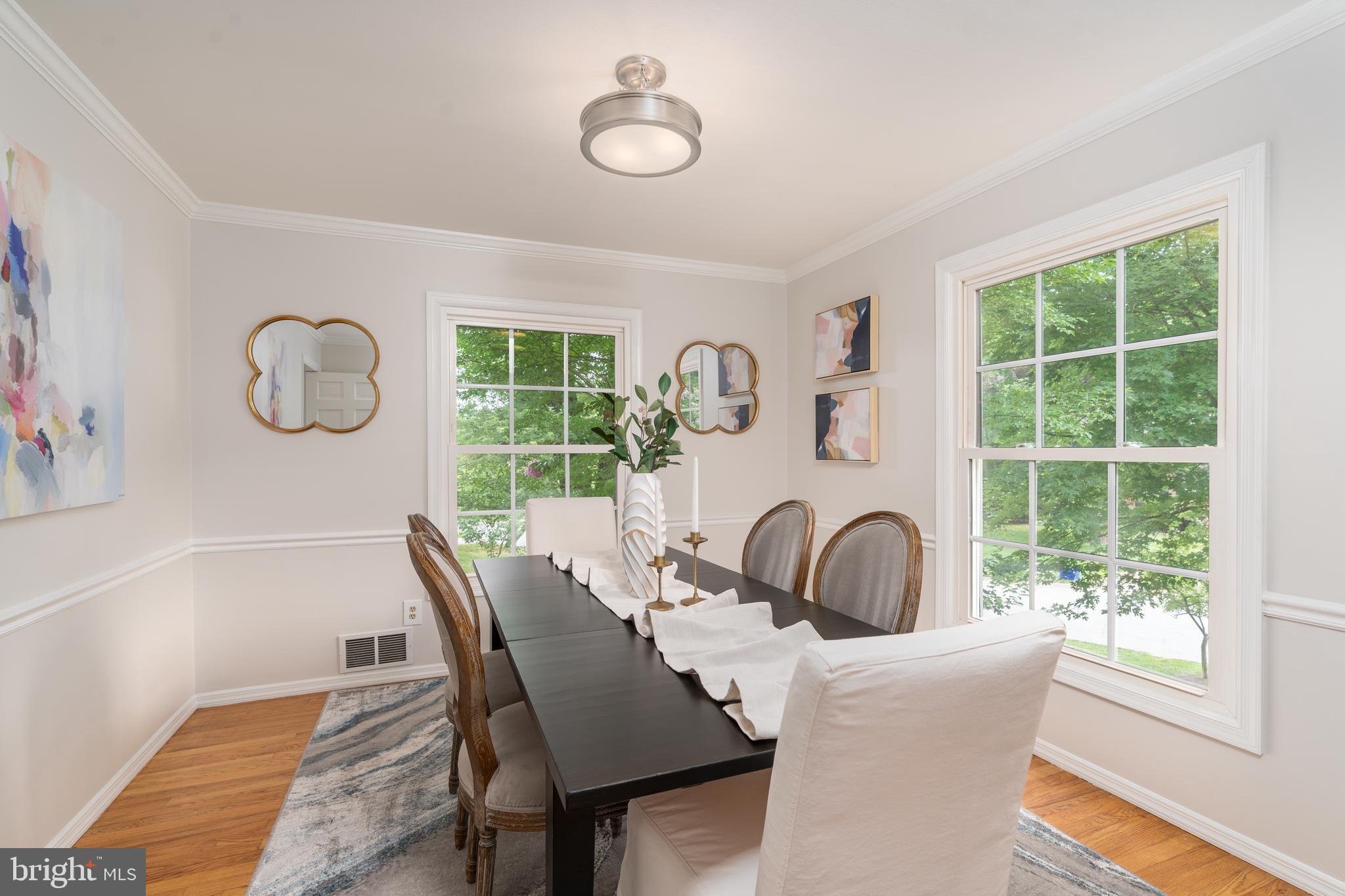8712 Fox Run Potomac, MD 20854 - Photo 11 of 49 a view of a dining room with furniture window and outside view