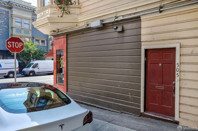 a view of a door of the house