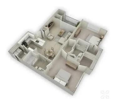 a white building with white walls