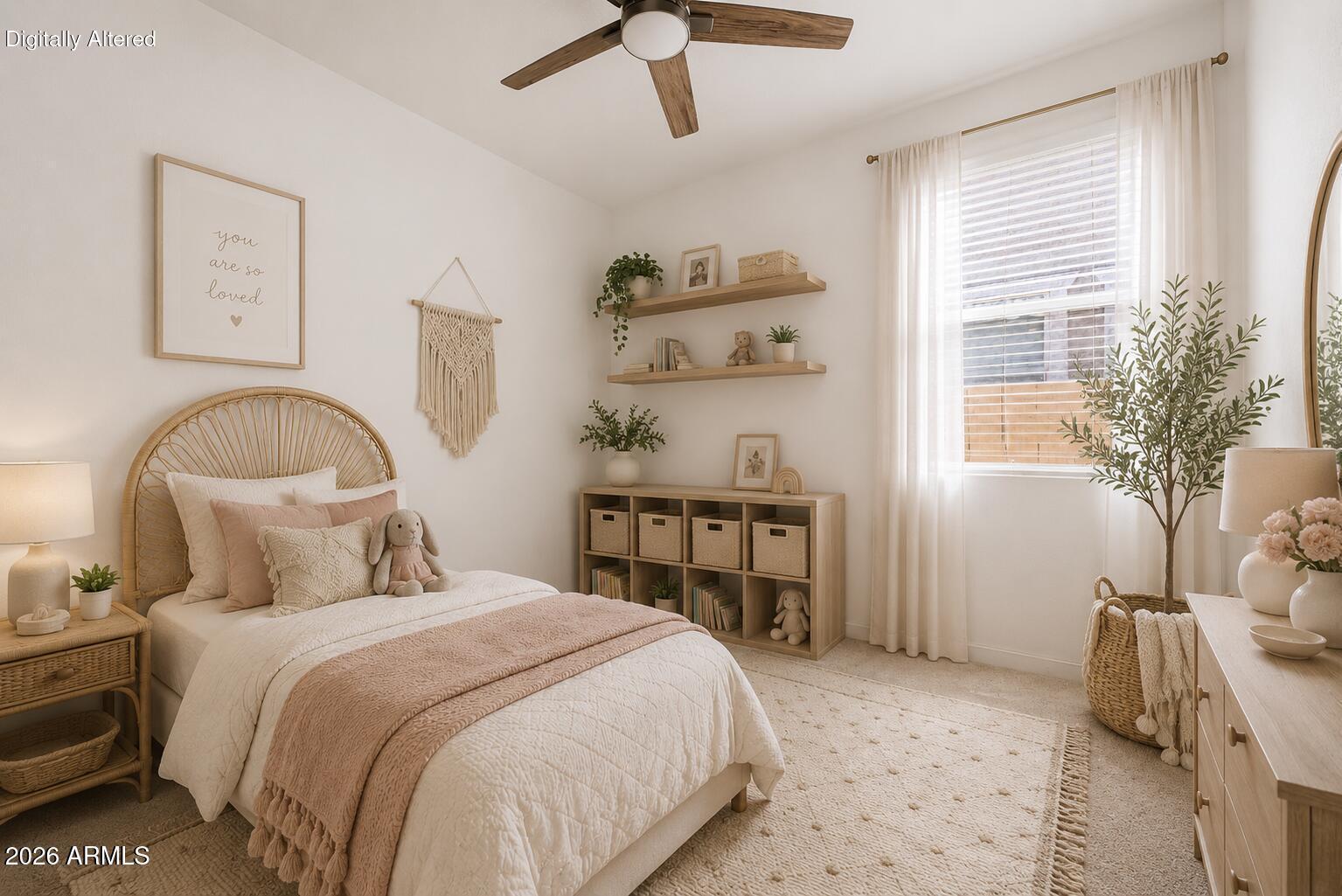 23080 East Stacey Road Queen Creek, AZ 85142 - Photo 29 of 42 a bedroom with a bed and wooden floor