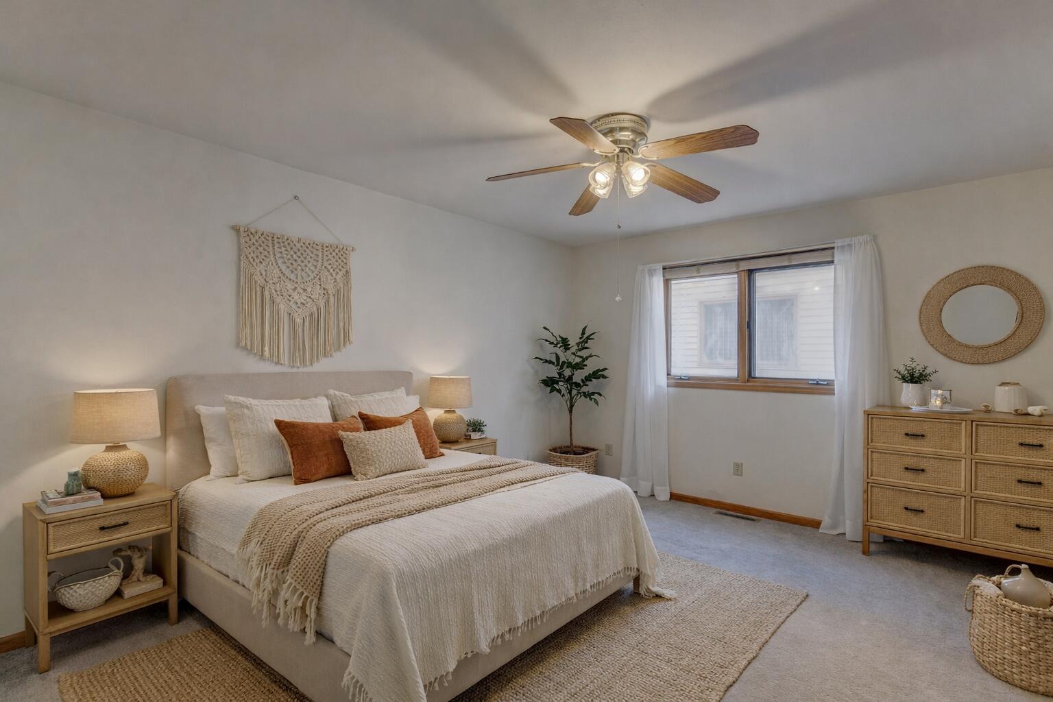 2626 41st Place Highland, IN 46322 - Photo 6 of 24 a bedroom with a bed and a chandelier