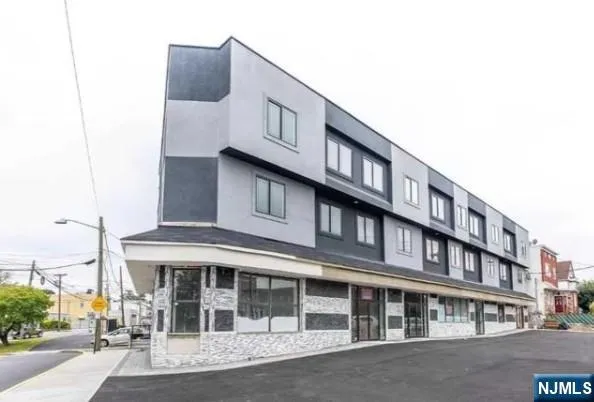 a front view of a building