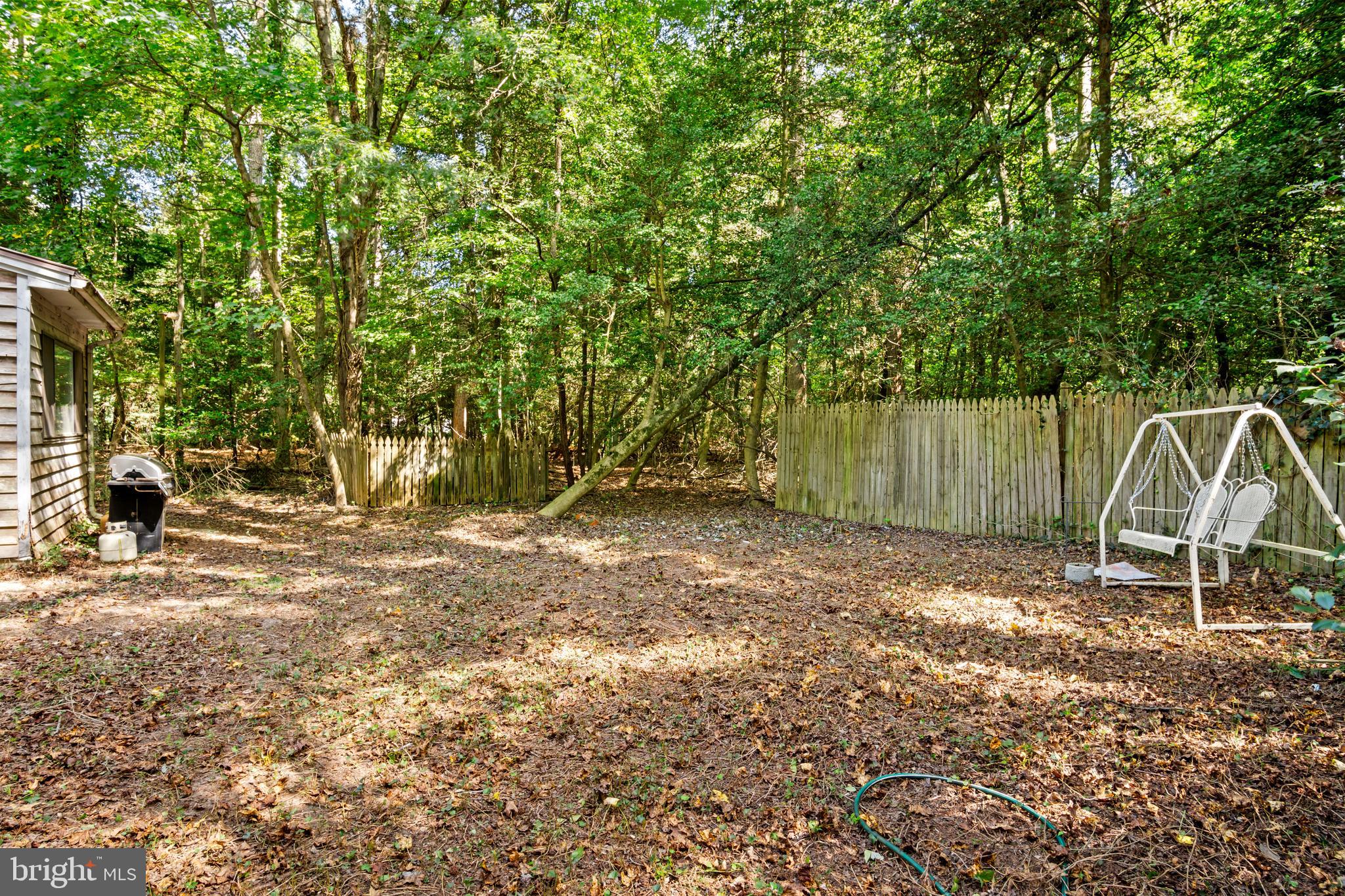 13640 Collins Pond Road East Georgetown, DE 19947 - Photo 38 of 41 a view of backyard with table and chairs and large trees