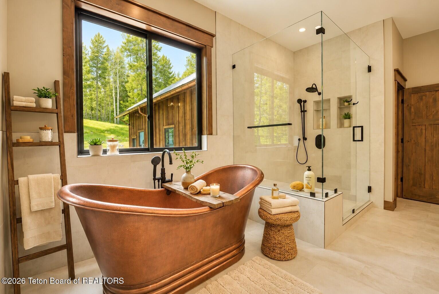 5727 Forest Ridge Road Victor, ID 83455 - Photo 18 of 80 Main Bath with virtual staging