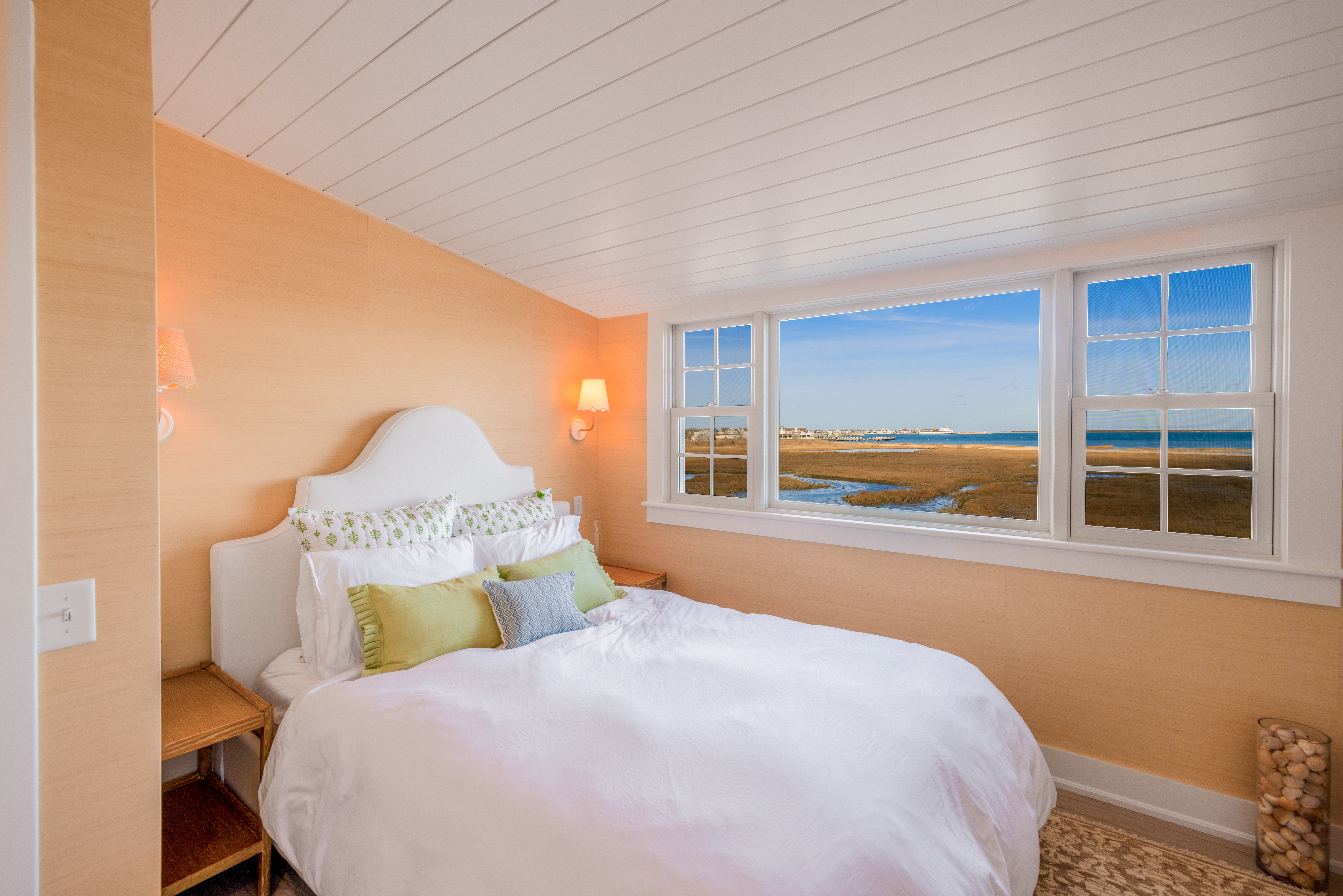 6 Harbor Terrace Nantucket, MA 02554 - Photo 15 of 18 a bedroom with a bed and a large window