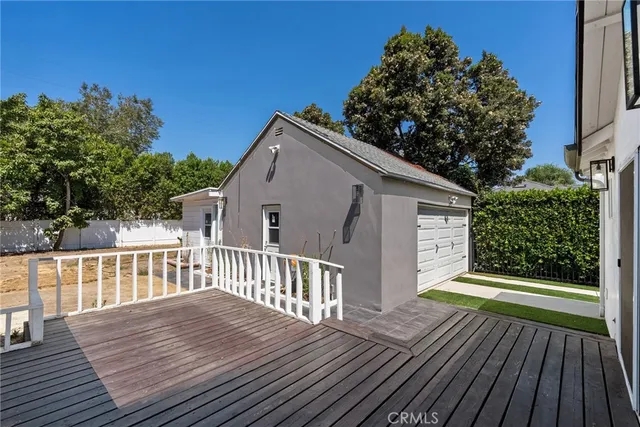 a view of wooden deck